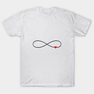 heart infinity symbol love sign gift family T-Shirt